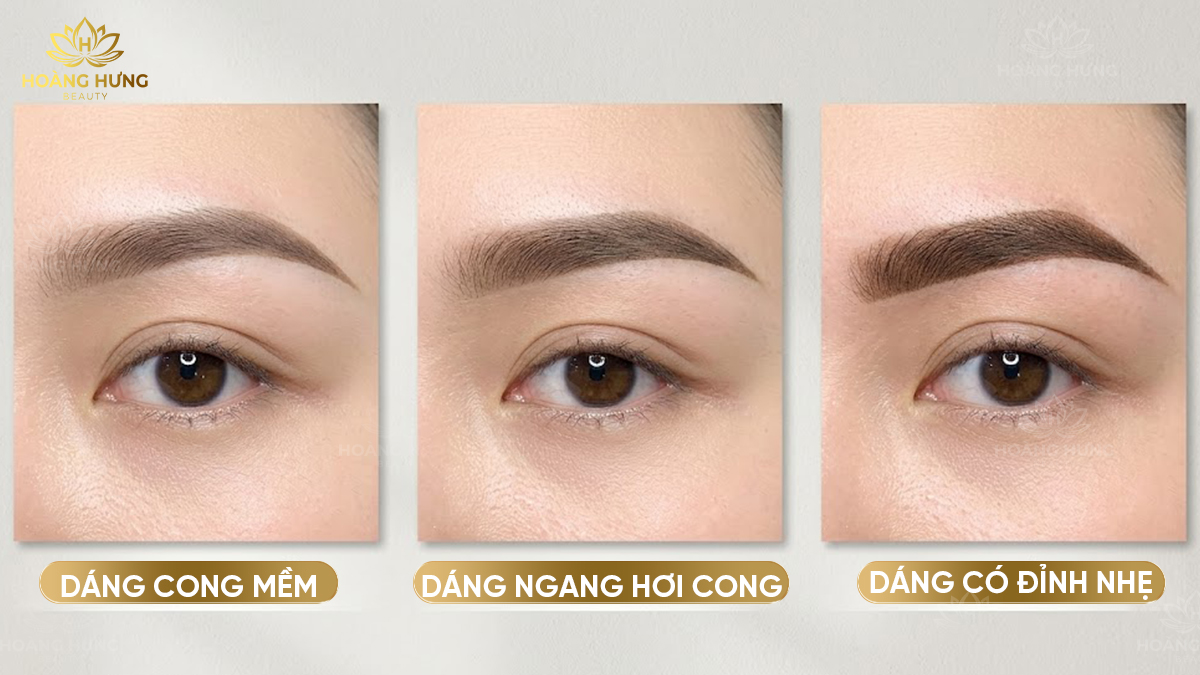 Các dáng phun lông mày ombre phù hợp môi trường văn phòng