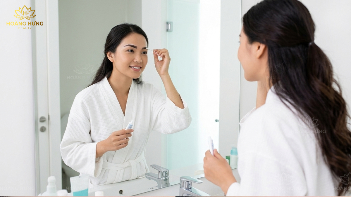 Sau khi phun xăm chân mày nên chăm sóc như thế nào