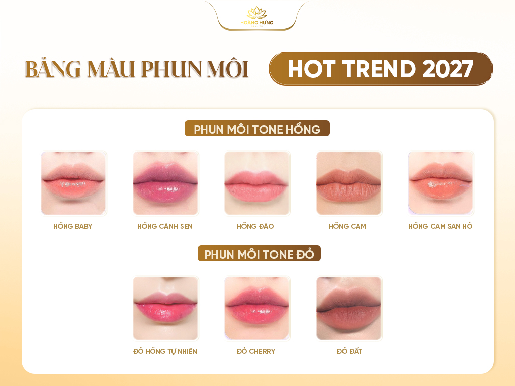 Màu Phun Môi Nào Đẹp Tự Nhiên Bảng Màu Hot Trend 2026..